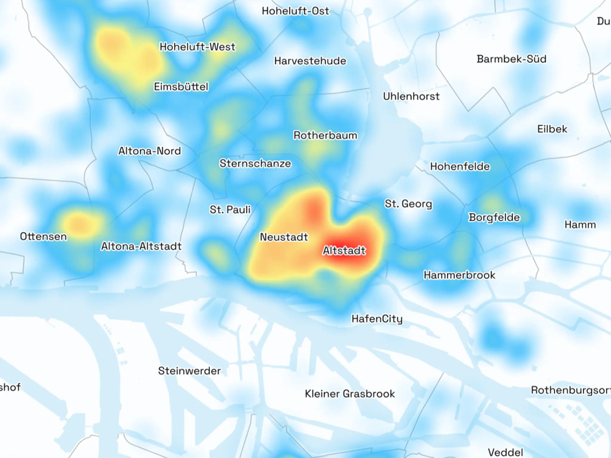 Übersicht der Radonradar-Website mit farbkodierter Karte zur Visualisierung von Radon-Belastungen in Deutschland